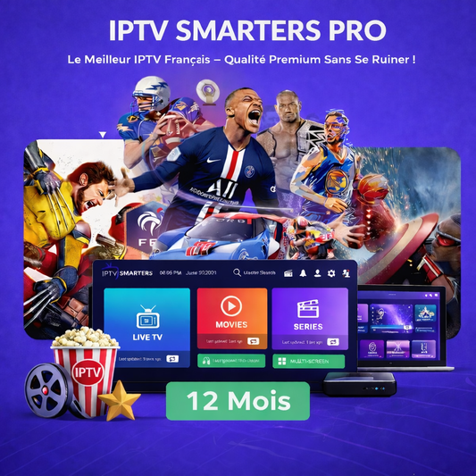 Code IPTV Smarters Pro 12 mois Smarters Pro Android  M3u Smart TV MegaOTT