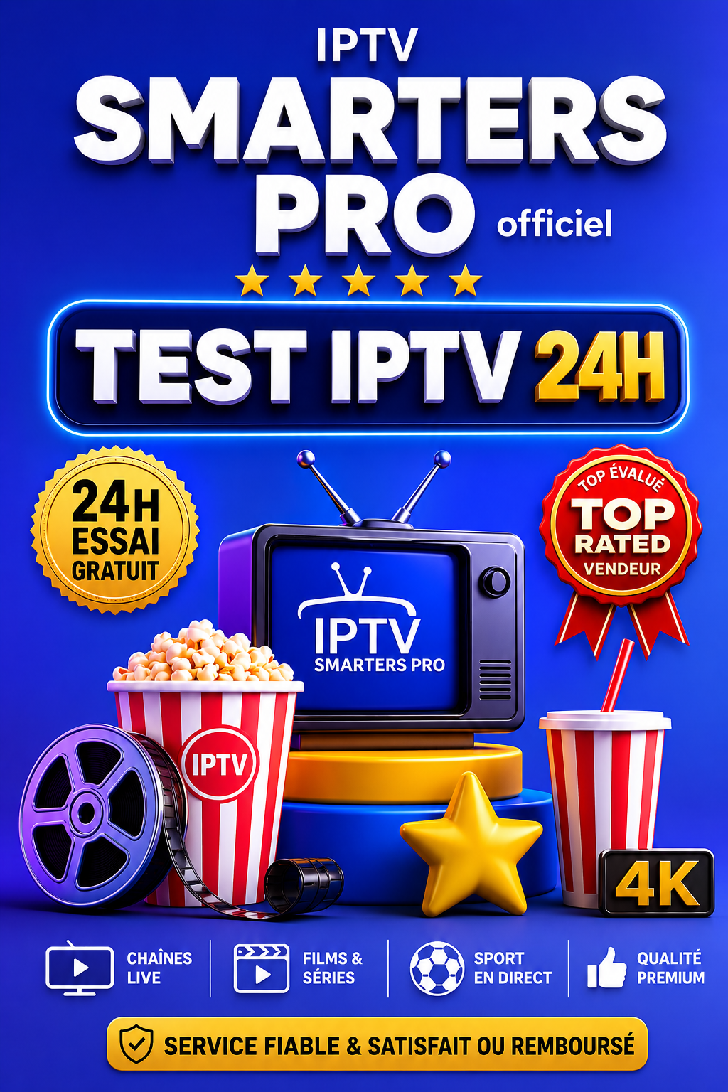 Code Test IPTV 24H Smarters Pro / Smarters Player Lite Anroid / M3u MegaOtt